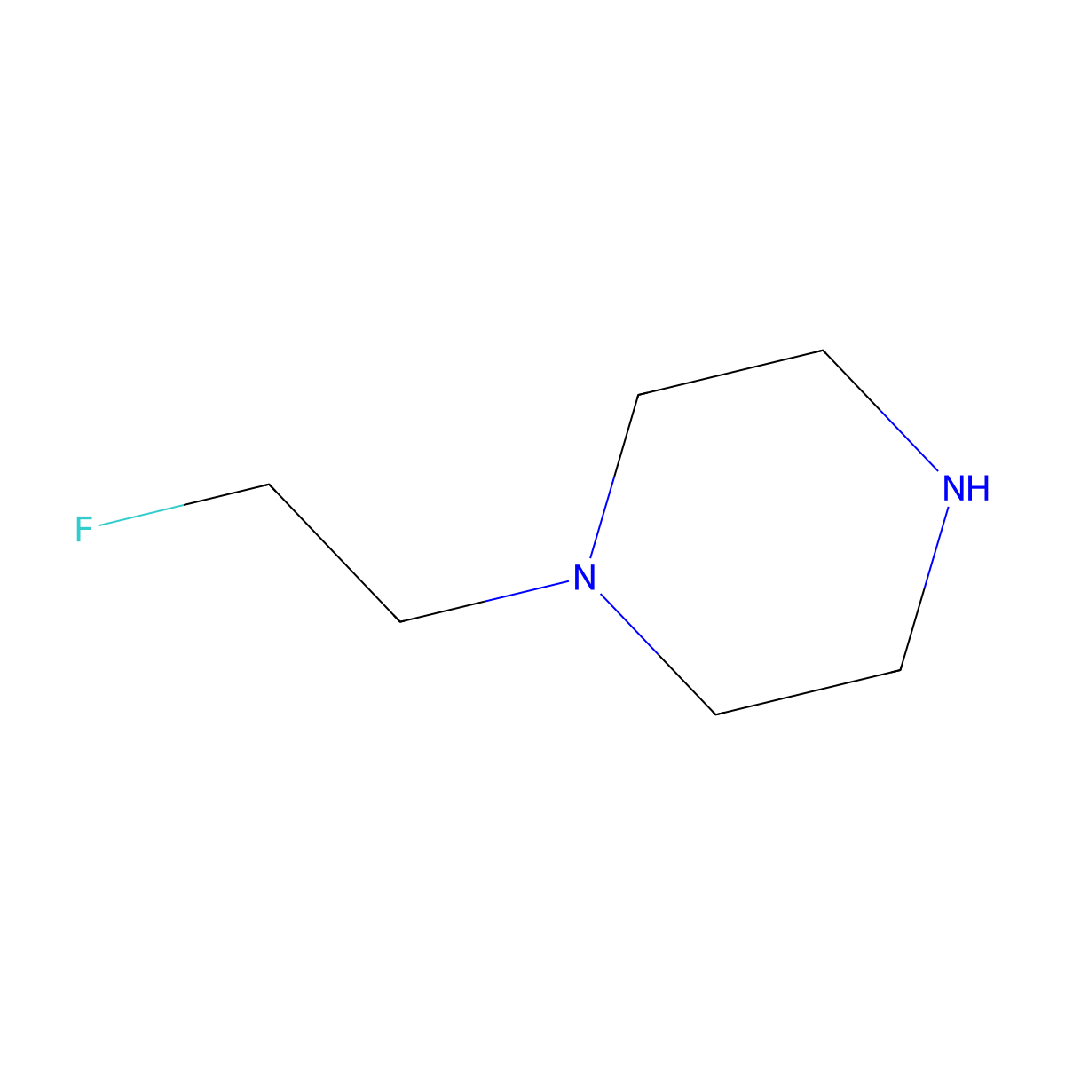 1-(2-Fluoroethyl)piperazine molecular structure, CAS 541505-04-8