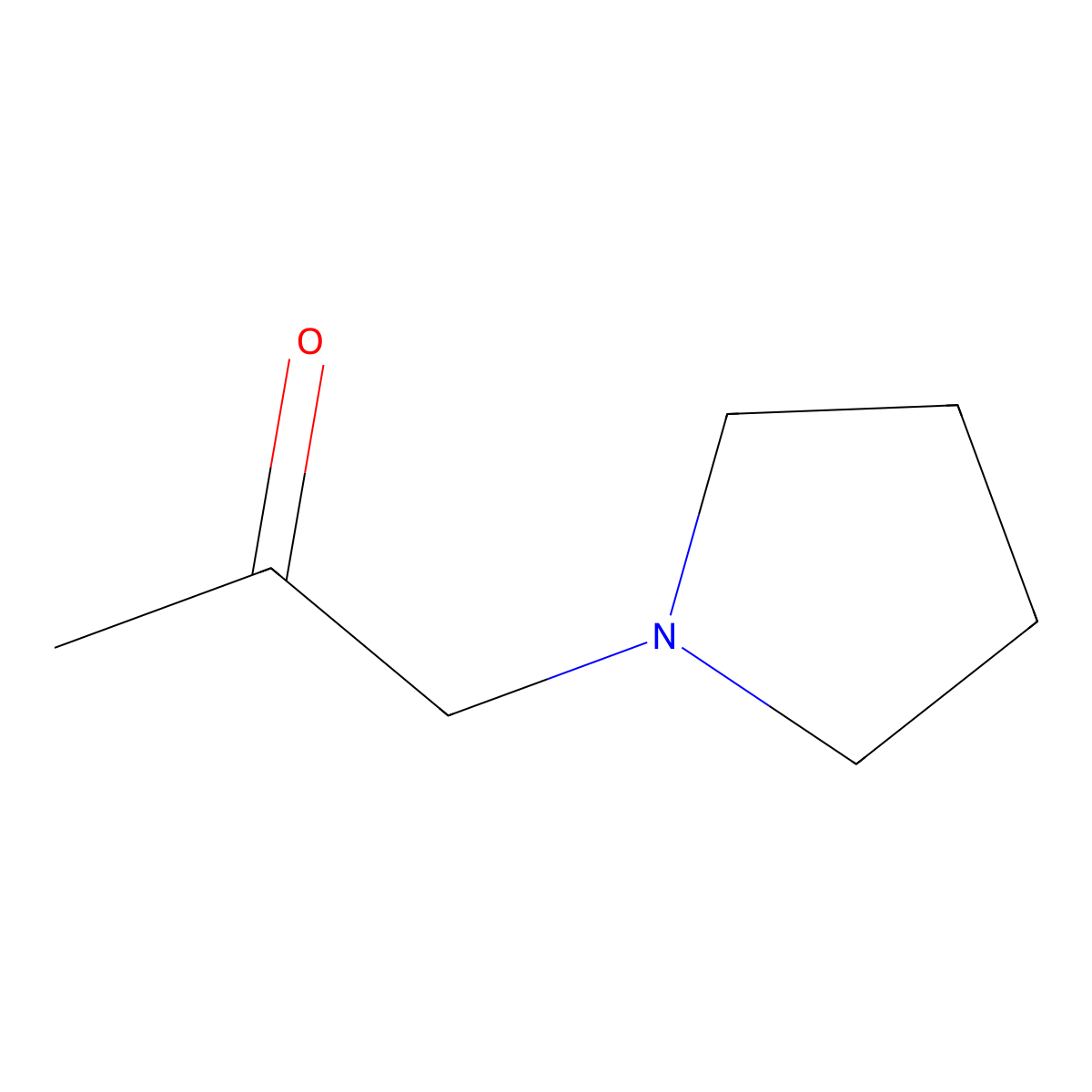 1-(1-Pyrrolidinyl)-2-propanone molecular structure, CAS 54151-38-1