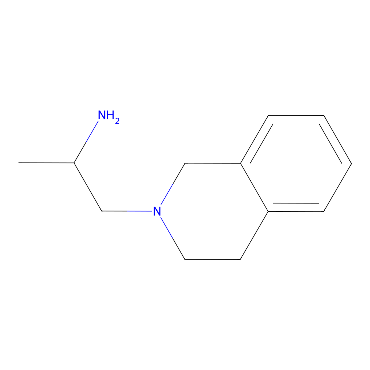 1-(3,4-Dihydro-2(1H)-isoquinolinyl)-2-propanamine molecular structure, CAS 54151-52-9