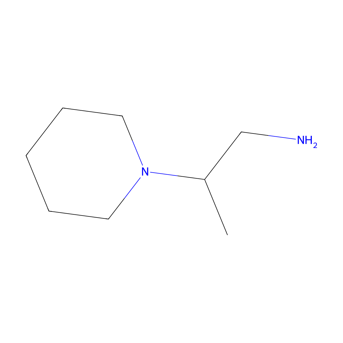 2-(Piperidin-1-yl)propan-1-amine molecular structure, CAS 54151-70-1