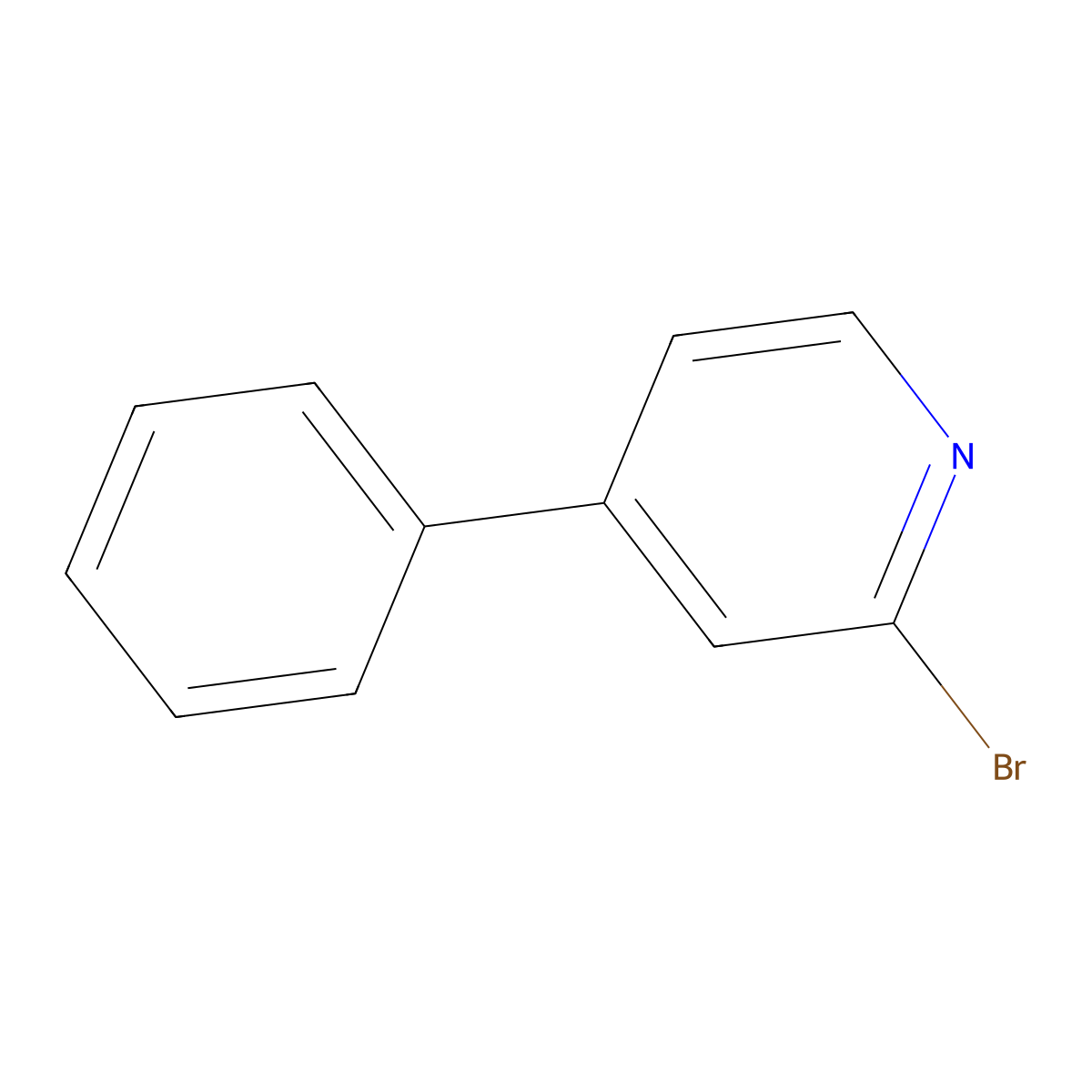 2-Bromo-4-phenylpyridine molecular structure, CAS 54151-74-5