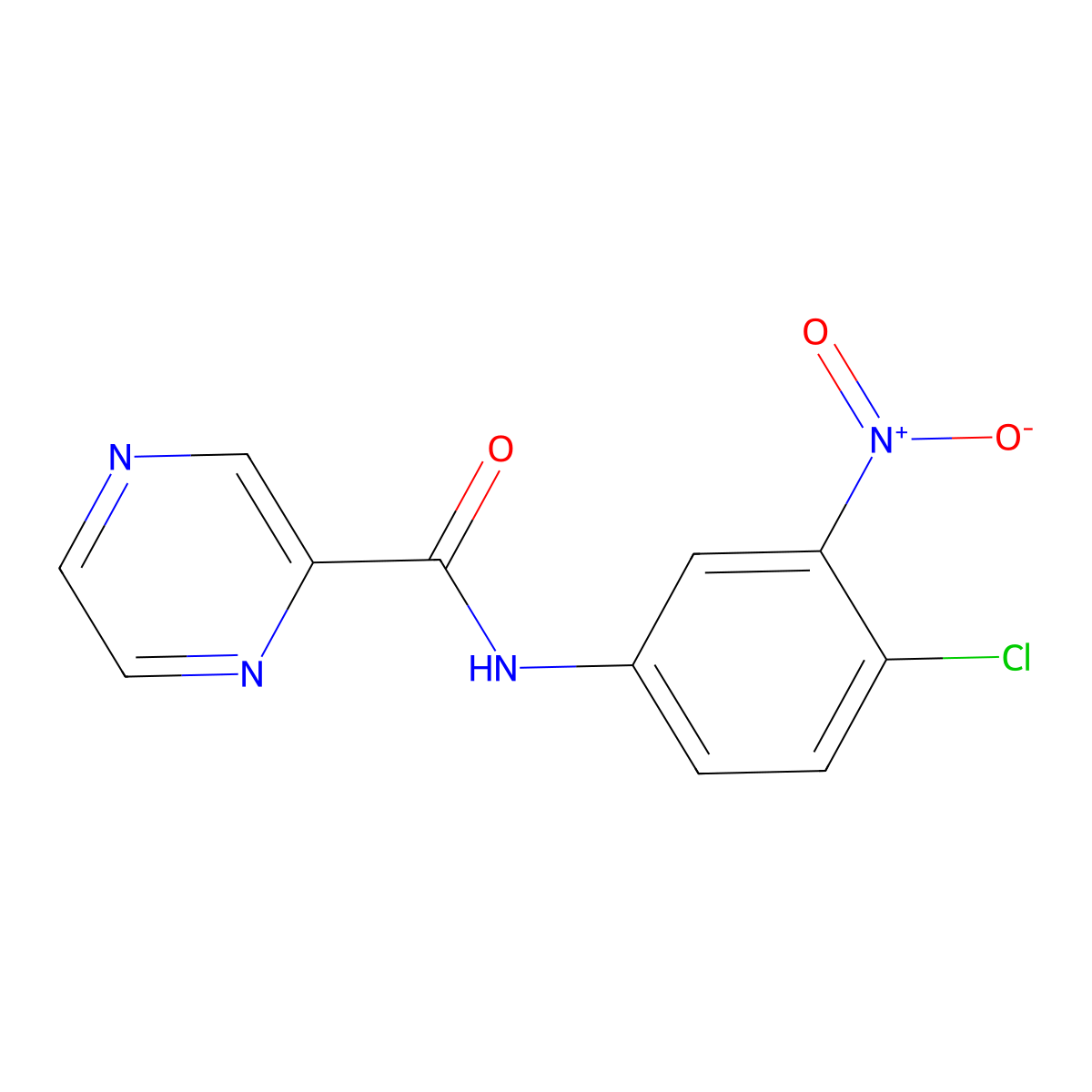 N-(4-chloro-3-nitrophenyl)pyrazine-2-carboxamide molecular structure, CAS 541514-18-5
