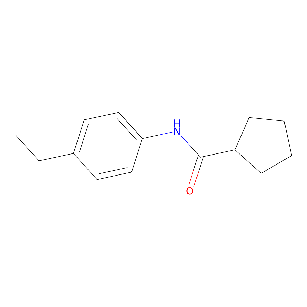 N-(4-ethylphenyl)cyclopentanecarboxamide molecular structure, CAS 541517-92-4