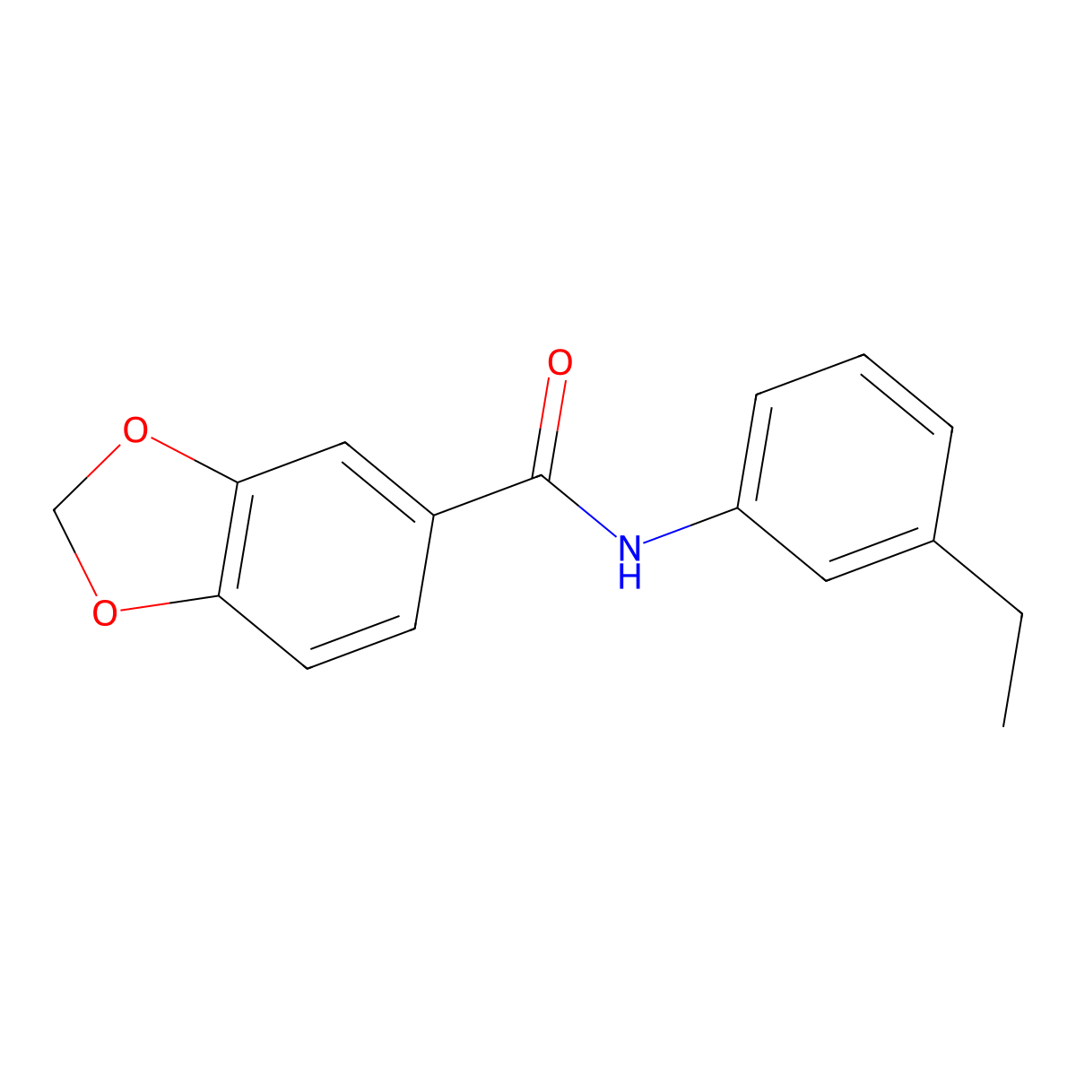 N-(3-ethylphenyl)-1,3-benzodioxole-5-carboxamide molecular structure, CAS 541518-32-5