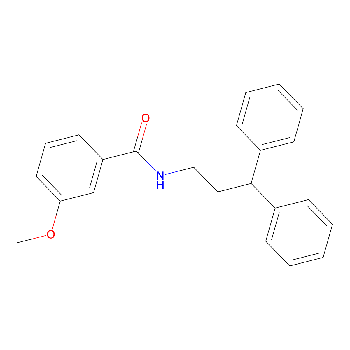 N-(3,3-diphenylpropyl)-3-methoxybenzamide molecular structure, CAS 541518-73-4