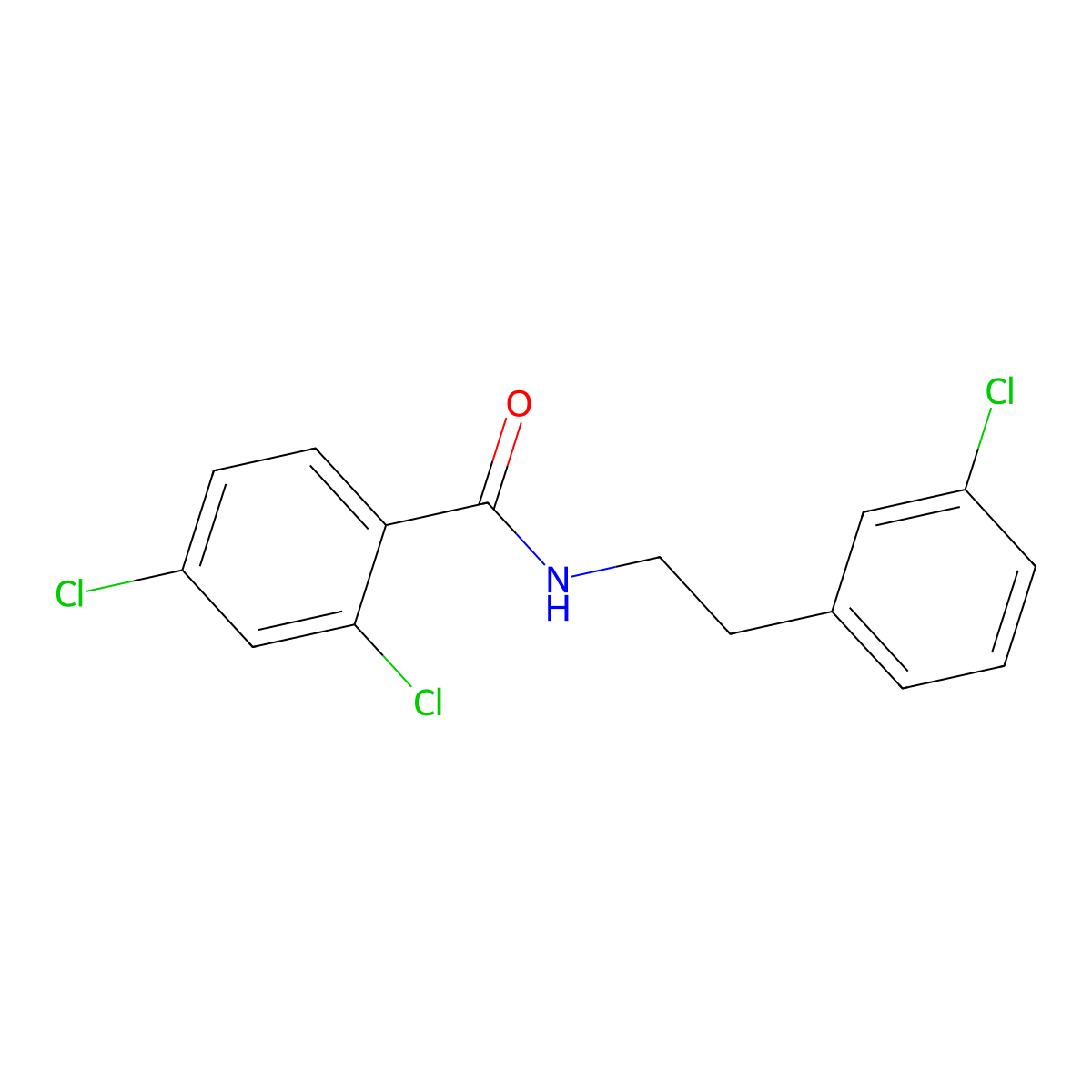 2,4-dichloro-N-[2-(3-chlorophenyl)ethyl]benzamide molecular structure, CAS 541518-87-0