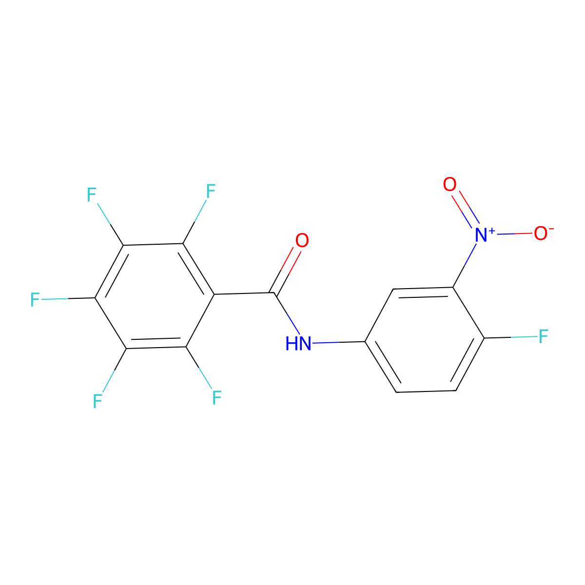 2,3,4,5,6-pentafluoro-N-{4-fluoro-3-nitrophenyl}benzamide molecular structure, CAS 541519-26-0