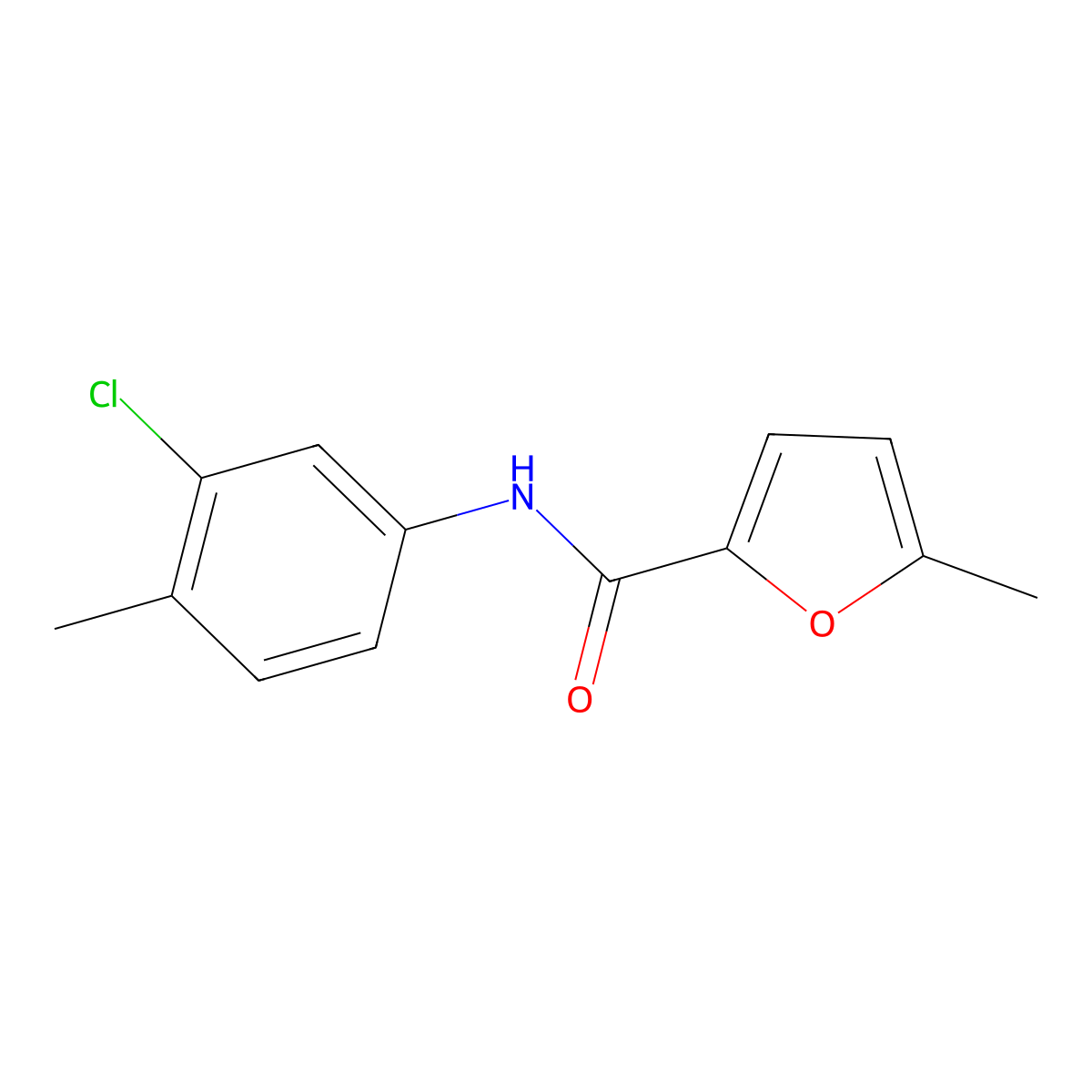 N-(3-chloro-4-methylphenyl)-5-methylfuran-2-carboxamide molecular structure, CAS 541519-51-1