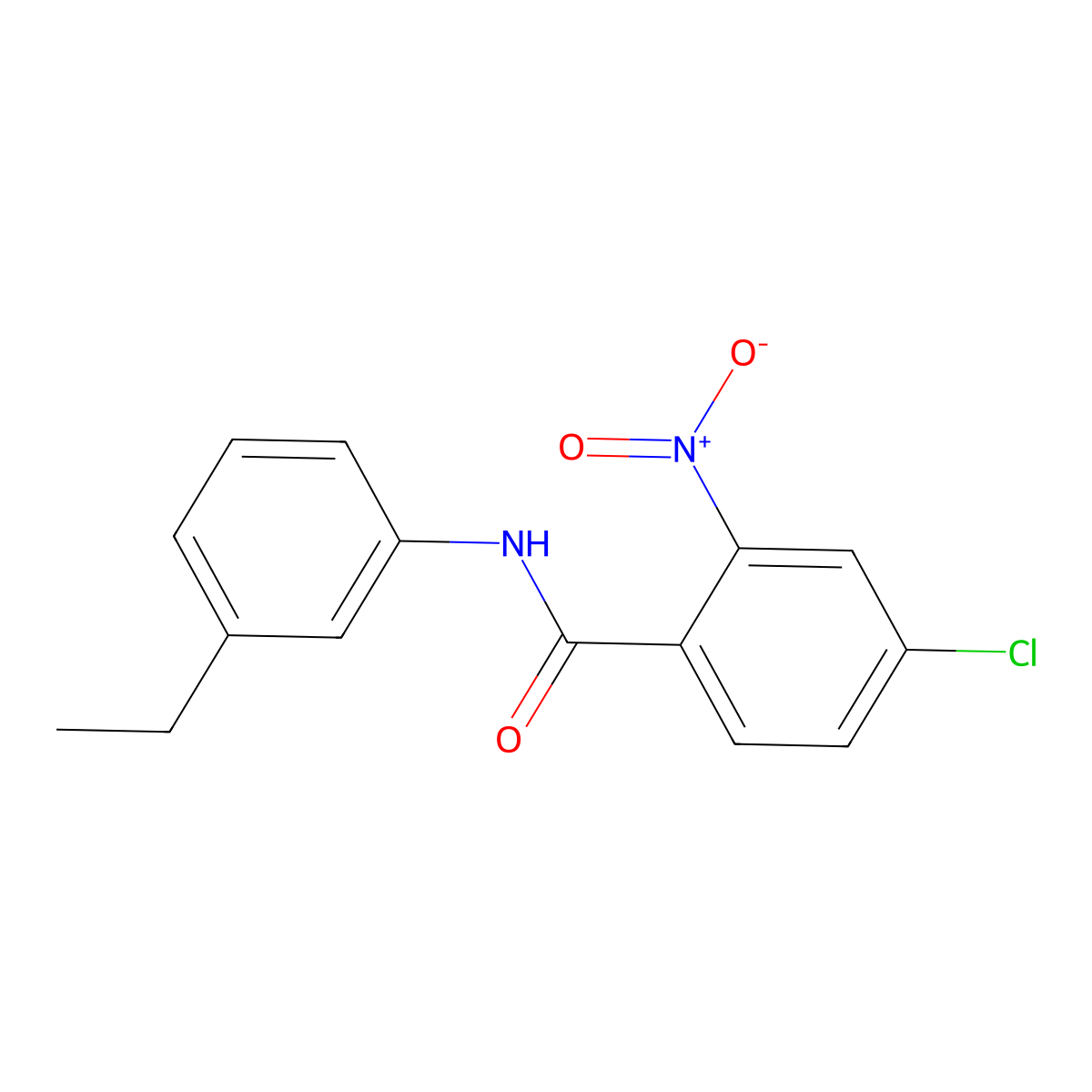 4-chloro-N-(3-ethylphenyl)-2-nitrobenzamide molecular structure, CAS 541519-53-3