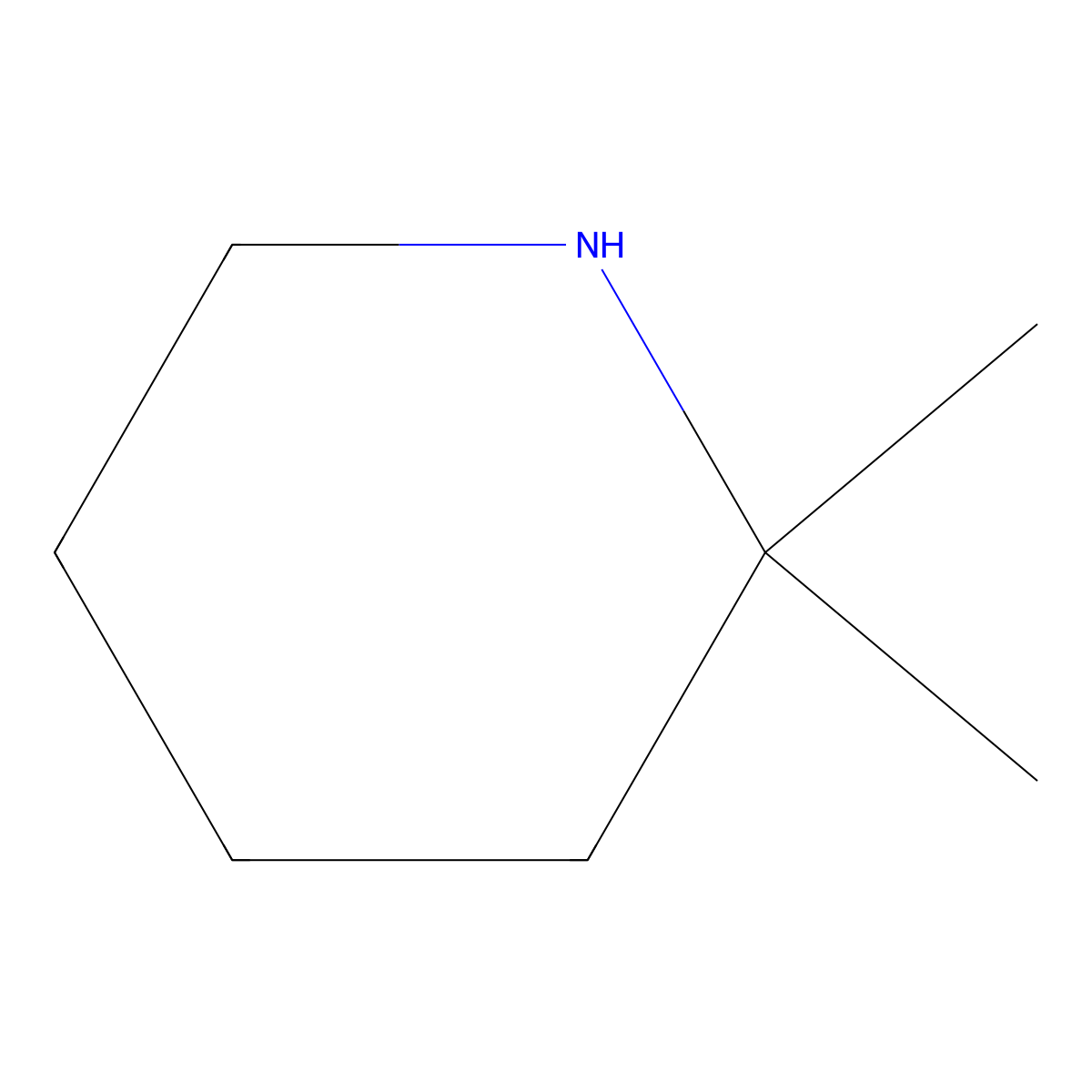2,2-Dimethylpiperidine molecular structure, CAS 54152-47-5