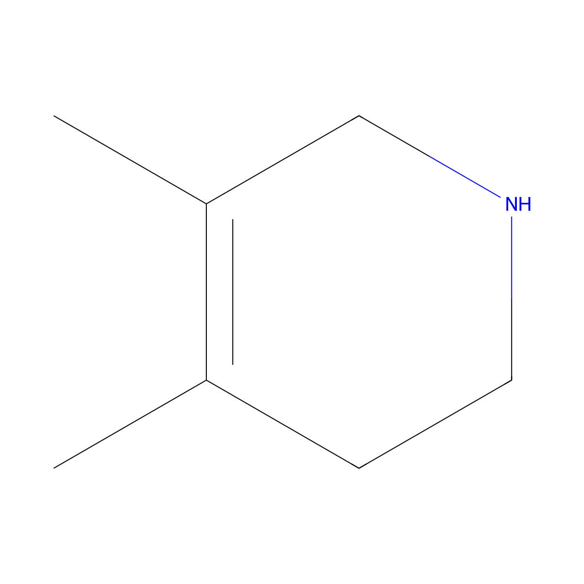 3,4-Dimethyl-1,2,5,6-tetrahydropyridine molecular structure, CAS 54152-48-6