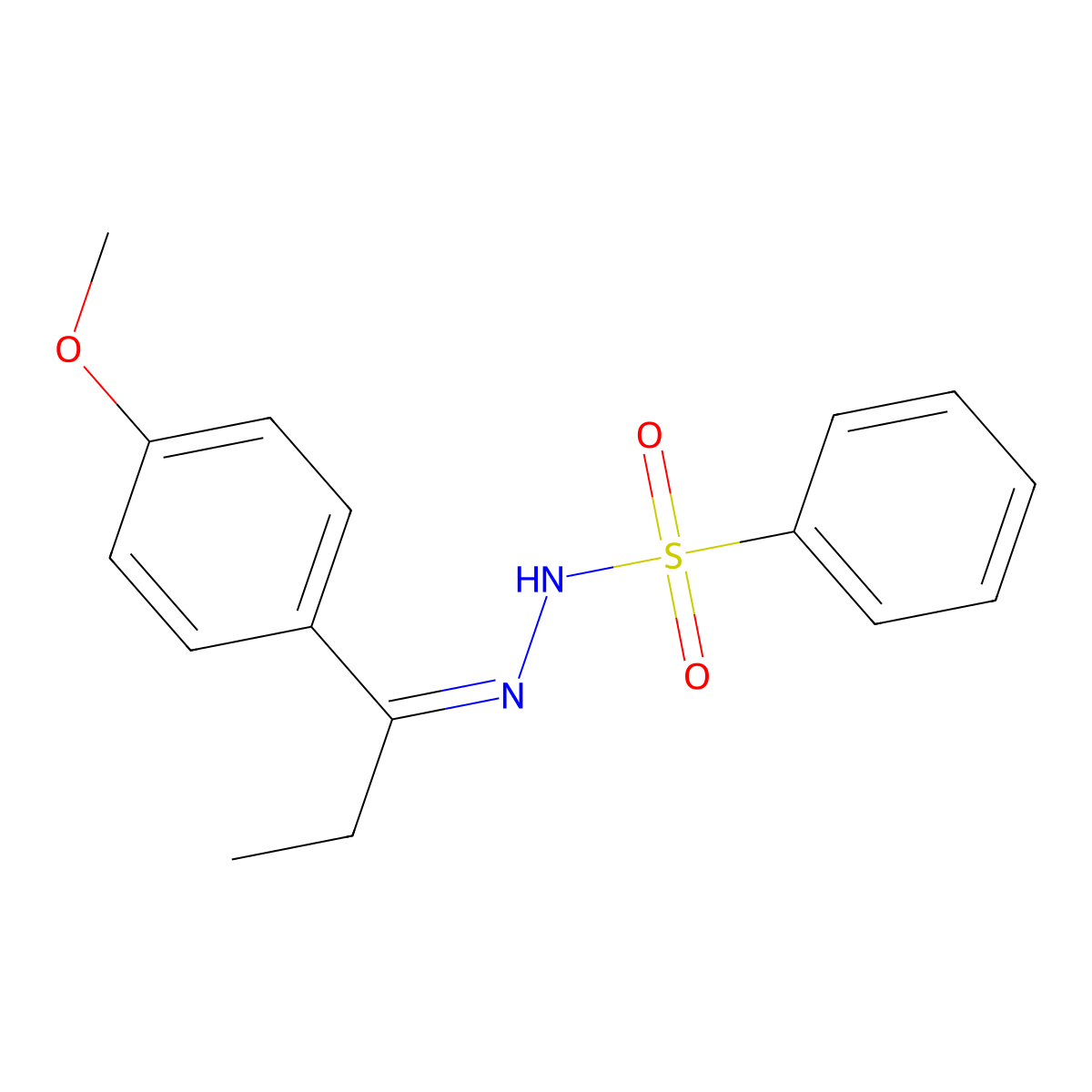 Benzenesulfonic acid, 2-[1-(4-methoxyphenyl)propylidene]hydrazide molecular structure, CAS 541520-14-3