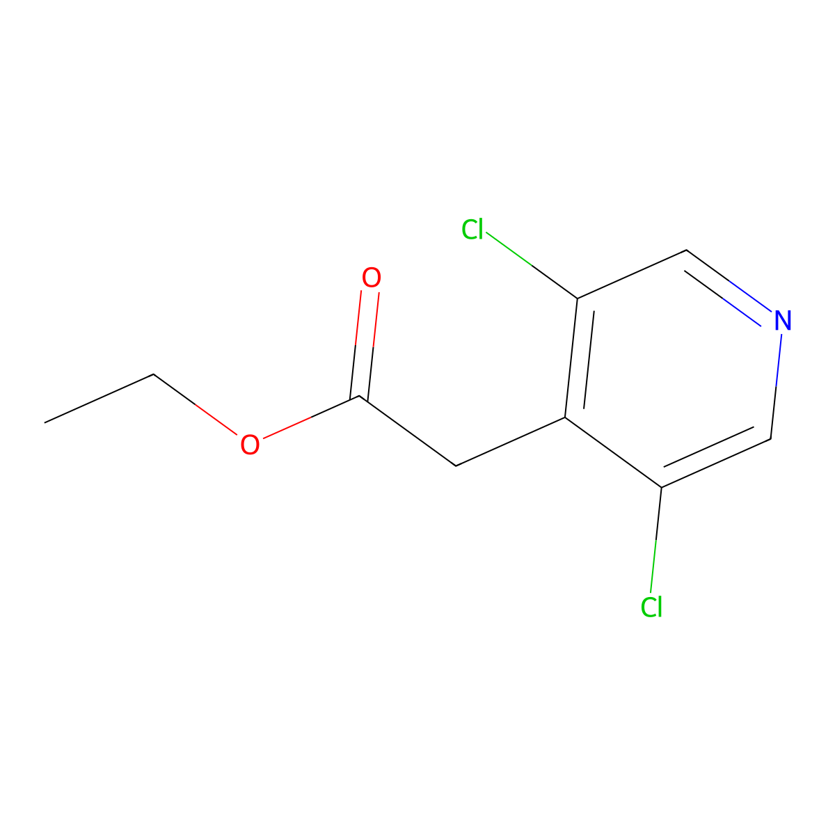 Ethyl 2-(3,5-dichloropyridin-4-yl)acetate molecular structure, CAS 541520-63-2
