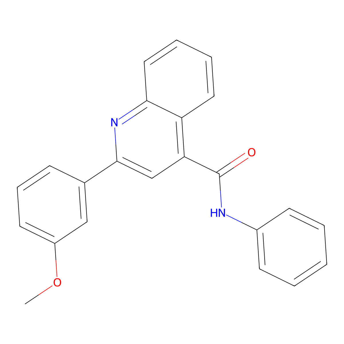 2-(3-methoxyphenyl)-N-phenylquinoline-4-carboxamide molecular structure, CAS 541521-33-9