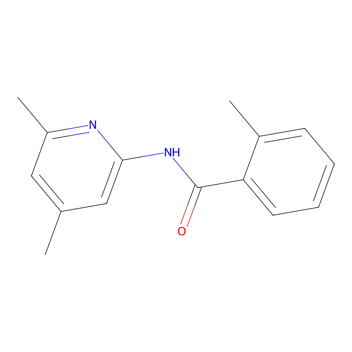 N-(4,6-dimethylpyridin-2-yl)-2-methylbenzamide molecular structure, CAS 541522-99-0