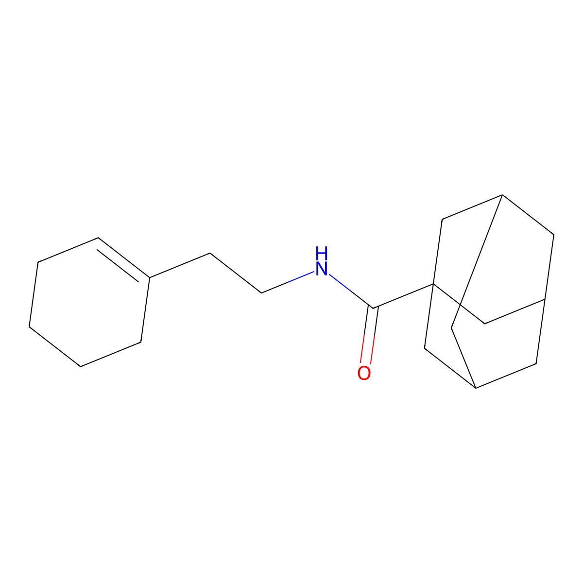N-[2-(cyclohexen-1-yl)ethyl]adamantane-1-carboxamide molecular structure, CAS 541523-43-7