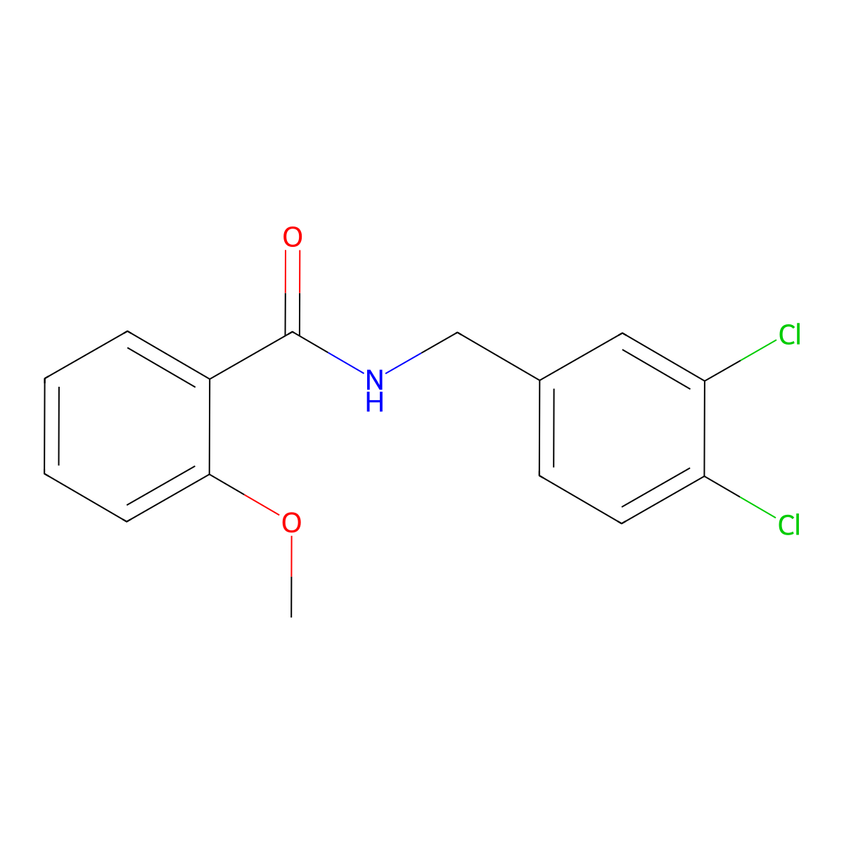 N-(3,4-dichlorobenzyl)-2-methoxybenzamide molecular structure, CAS 541523-67-5