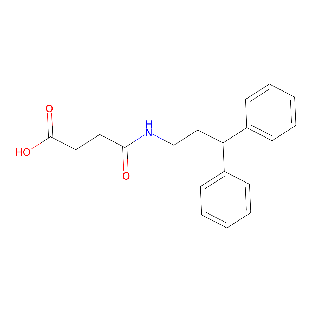 4-(3,3-Diphenylpropylamino)-4-oxobutanoic acid molecular structure, CAS 541526-92-5