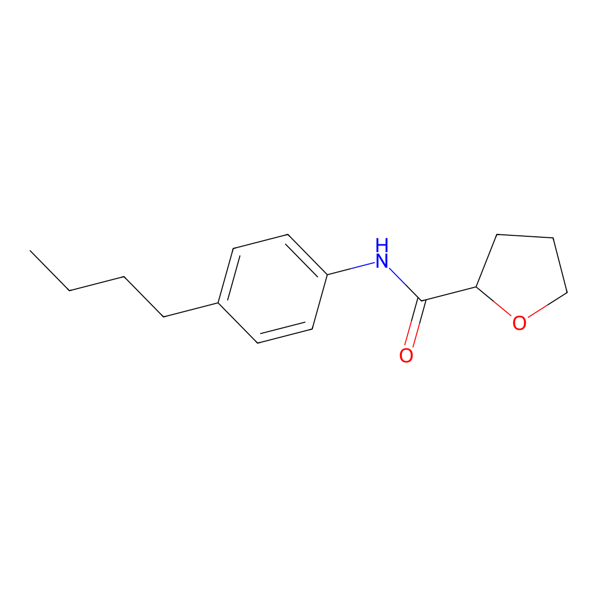 N-(4-butylphenyl)tetrahydrofuran-2-carboxamide molecular structure, CAS 541527-48-4