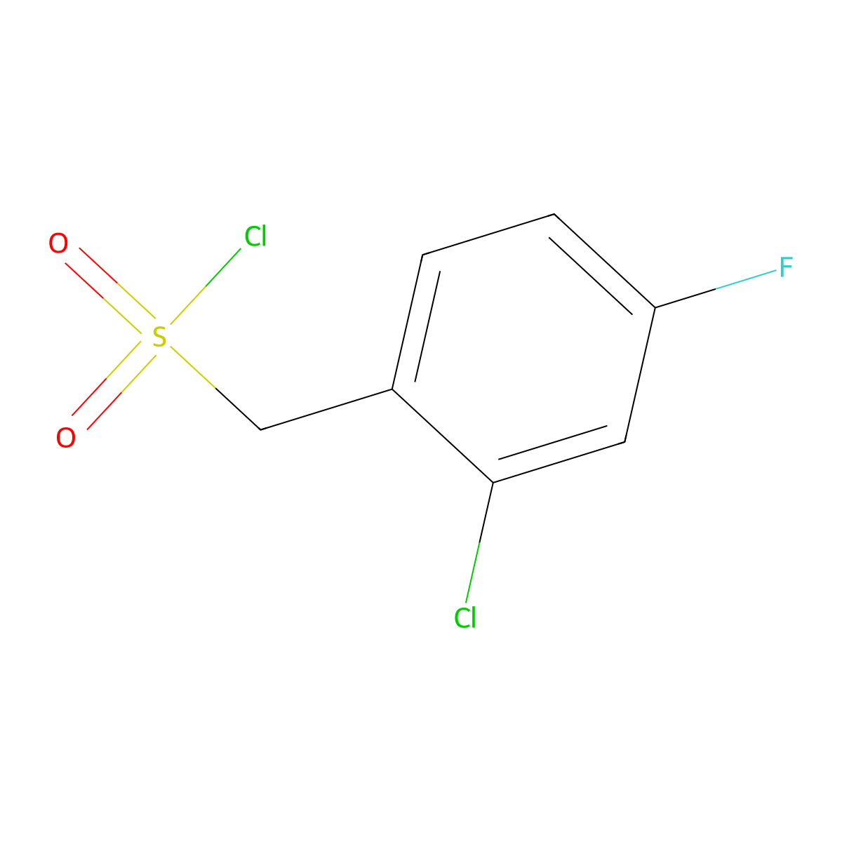 (2-Chloro-4-fluorophenyl)methanesulfonyl chloride molecular structure, CAS 541528-45-4