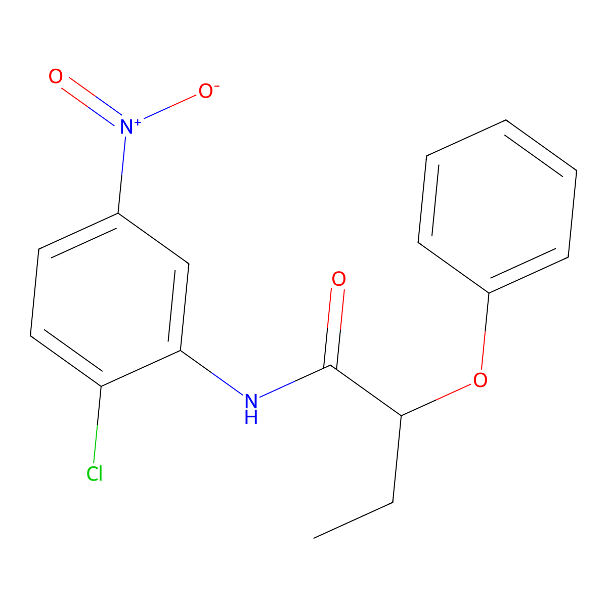 N-(2-chloro-5-nitrophenyl)-2-phenoxybutanamide molecular structure, CAS 541529-14-0