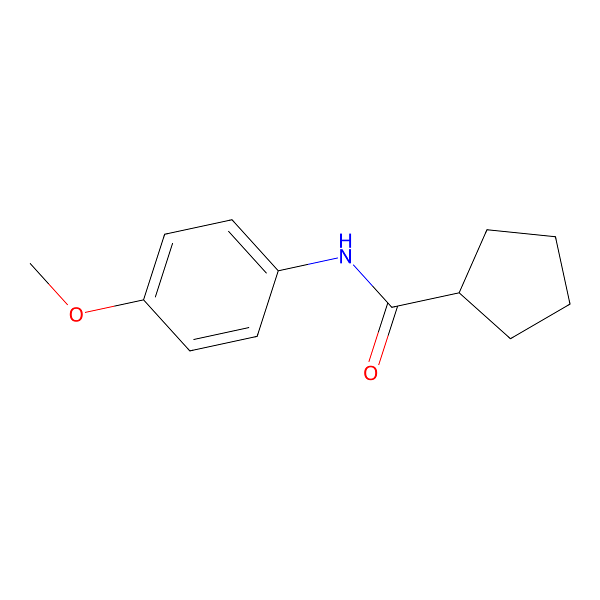 N-(4-methoxyphenyl)cyclopentanecarboxamide molecular structure, CAS 541529-22-0