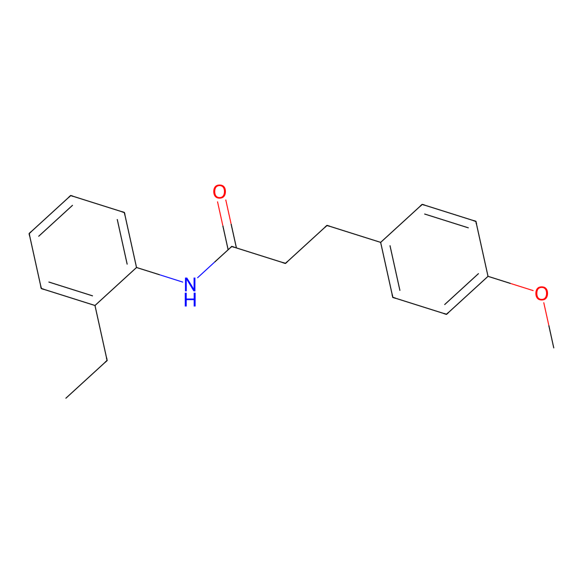 N-(2-Ethylphenyl)-3-(4-methoxyphenyl)propanamide molecular structure, CAS 541529-43-5