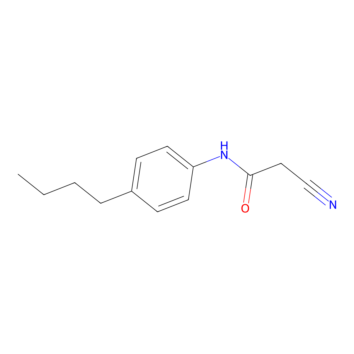 N-(4-butylphenyl)-2-cyanoacetamide molecular structure, CAS 54153-20-7