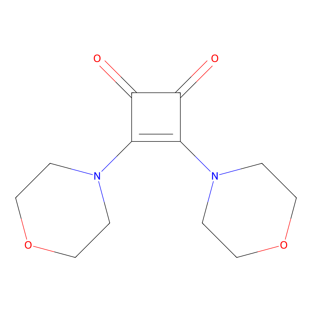 3,4-Dimorpholinocyclobut-3-ene-1,2-dione molecular structure, CAS 54153-95-6