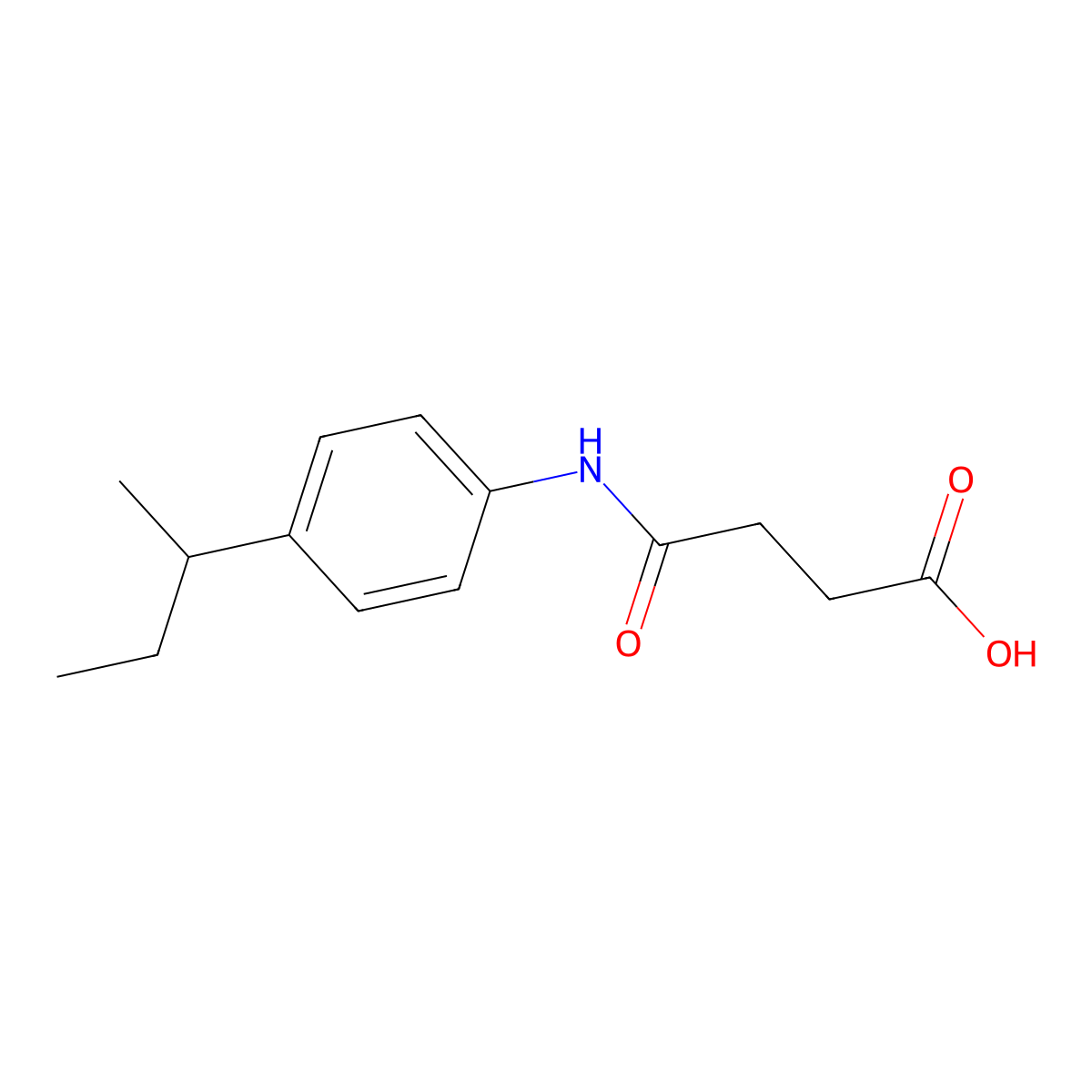 4-(4-Butan-2-ylanilino)-4-oxobutanoic acid molecular structure, CAS 541530-57-8