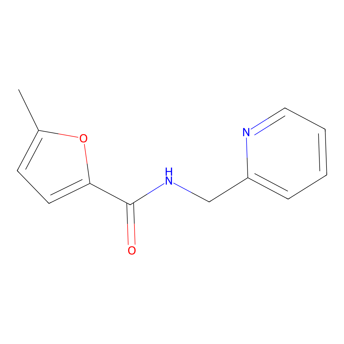 5-methyl-N-(pyridin-2-ylmethyl)furan-2-carboxamide molecular structure, CAS 541532-91-6