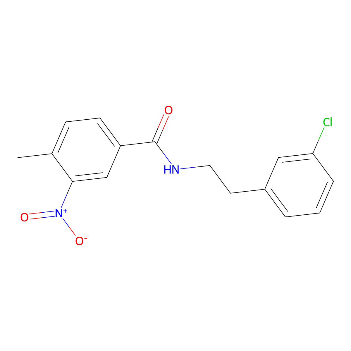 N-[2-(3-chlorophenyl)ethyl]-4-methyl-3-nitrobenzamide molecular structure, CAS 541533-03-3