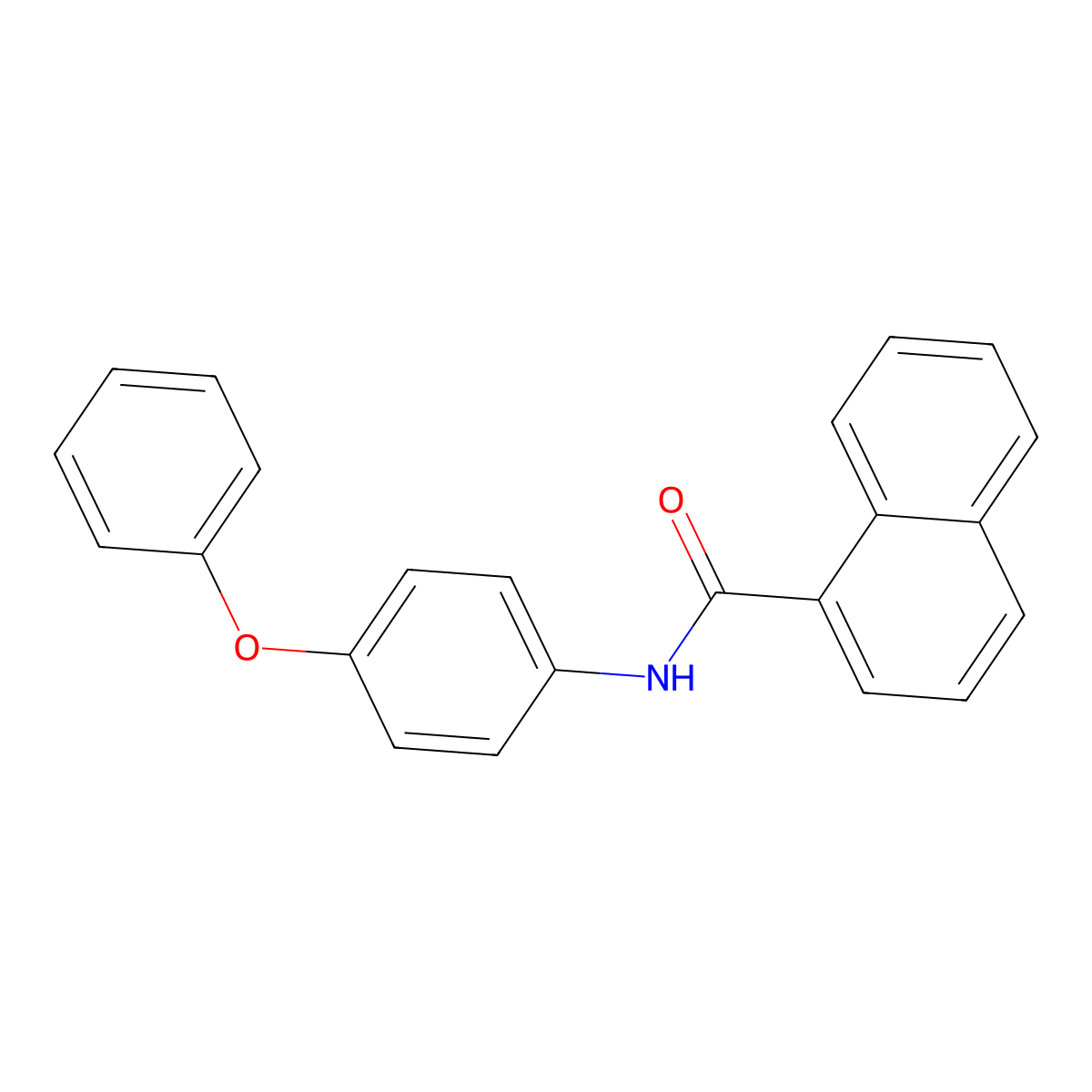 N-(4-phenoxyphenyl)naphthalene-1-carboxamide molecular structure, CAS 541534-81-0
