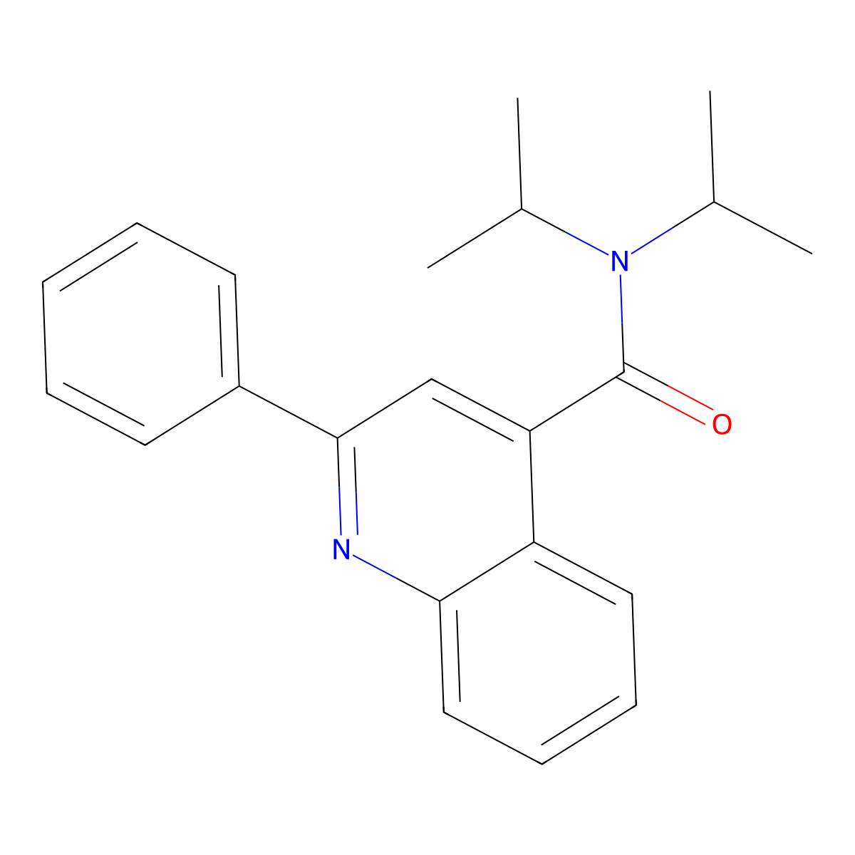 2-phenyl-N,N-di(propan-2-yl)quinoline-4-carboxamide molecular structure, CAS 541535-31-3