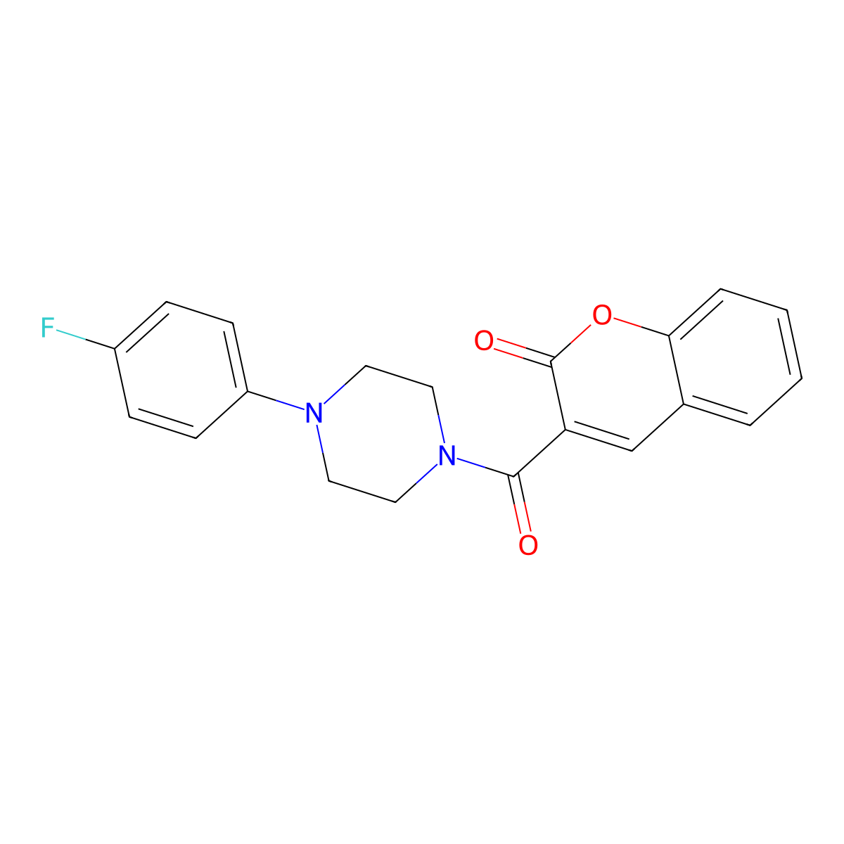 3-[4-(4-Fluorophenyl)piperazine-1-carbonyl]chromen-2-one molecular structure, CAS 541535-61-9