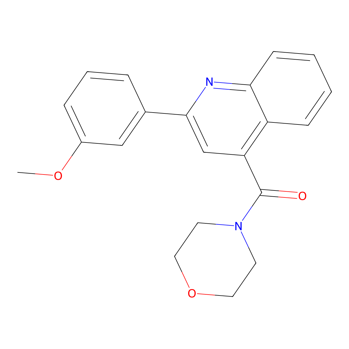 [2-(3-Methoxyphenyl)quinolin-4-yl]-morpholin-4-ylmethanone molecular structure, CAS 541535-77-7