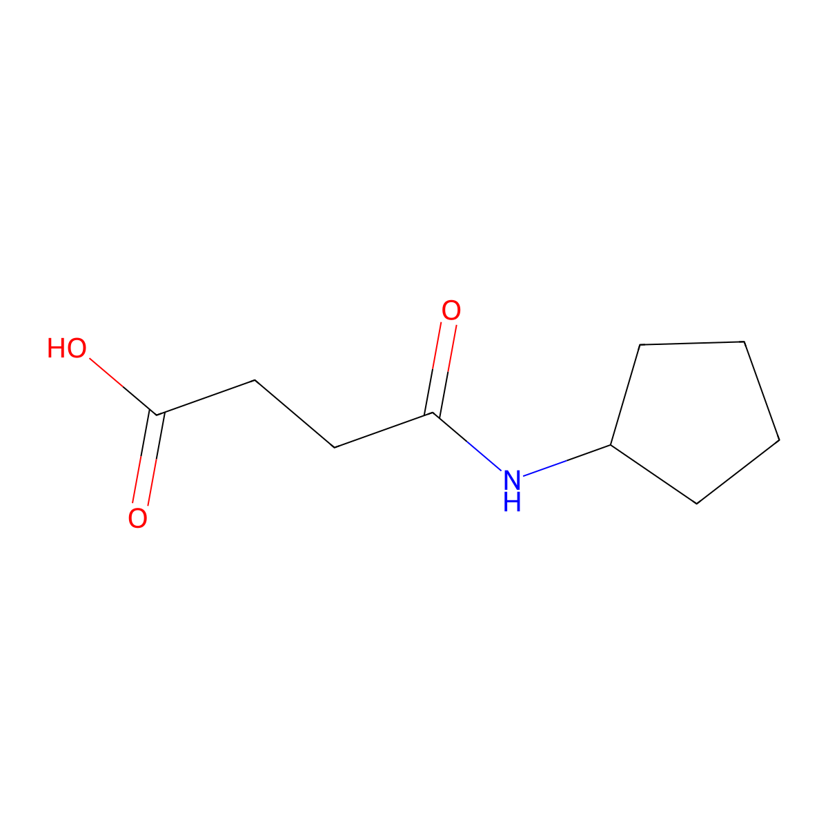 4-(Cyclopentylamino)-4-oxobutanoic acid molecular structure, CAS 541537-57-9