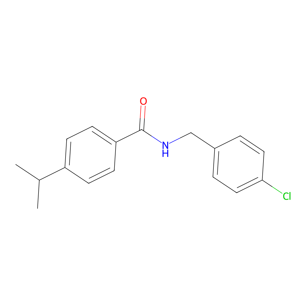 N-[(4-chlorophenyl)methyl]-4-propan-2-ylbenzamide molecular structure, CAS 541537-63-7
