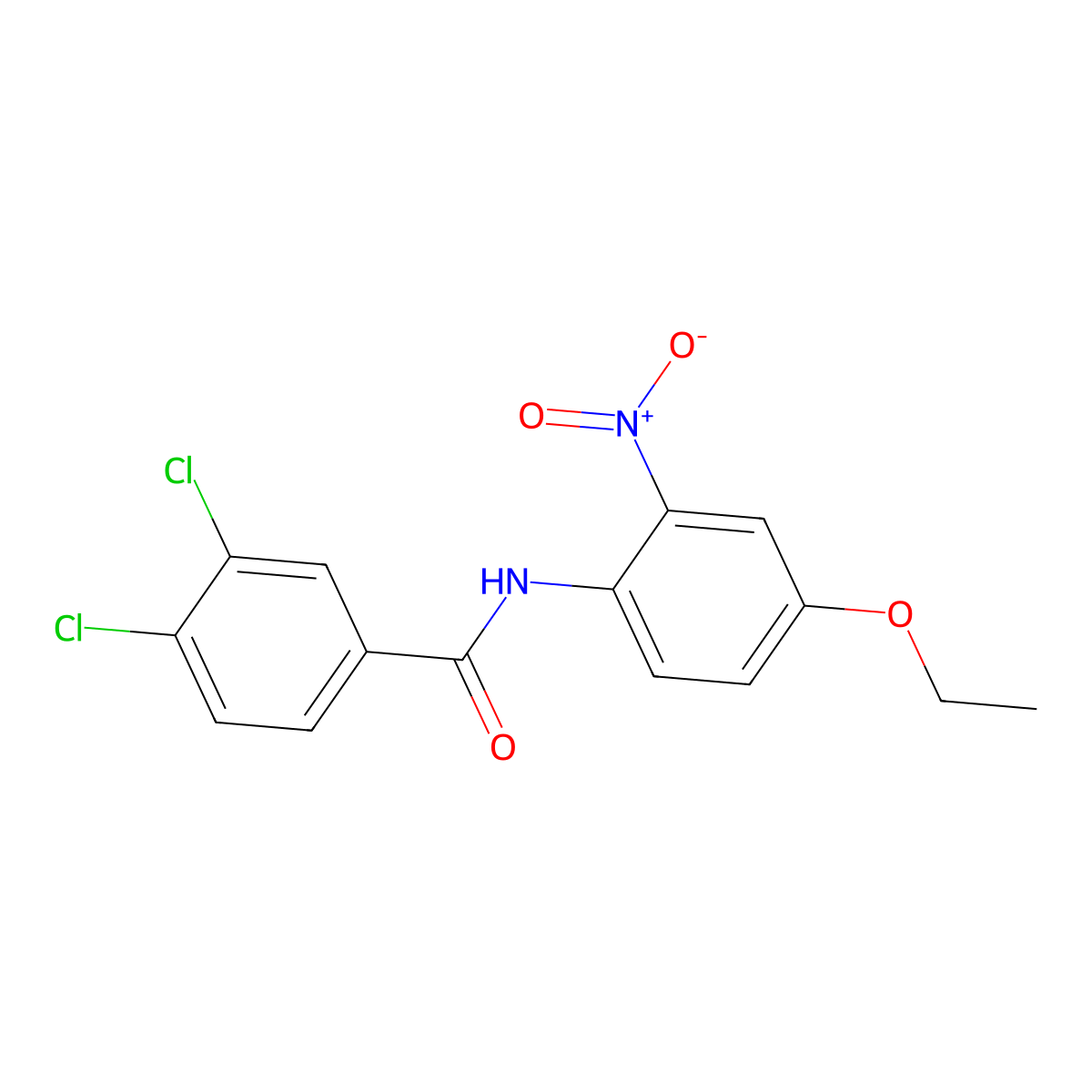 3,4-dichloro-N-(4-ethoxy-2-nitrophenyl)benzamide molecular structure, CAS 541538-22-1
