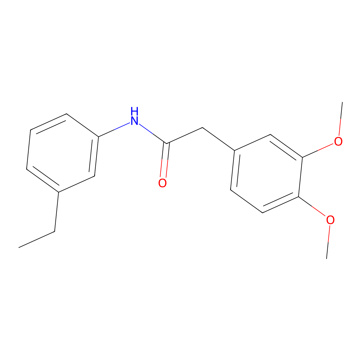 2-(3,4-dimethoxyphenyl)-N-(3-ethylphenyl)acetamide molecular structure, CAS 541538-37-8