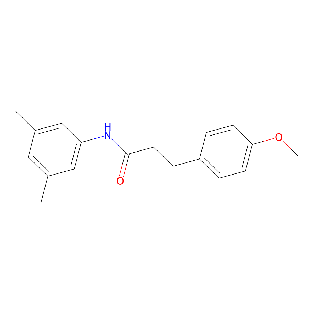 N-(3,5-dimethylphenyl)-3-(4-methoxyphenyl)propanamide molecular structure, CAS 541538-51-6