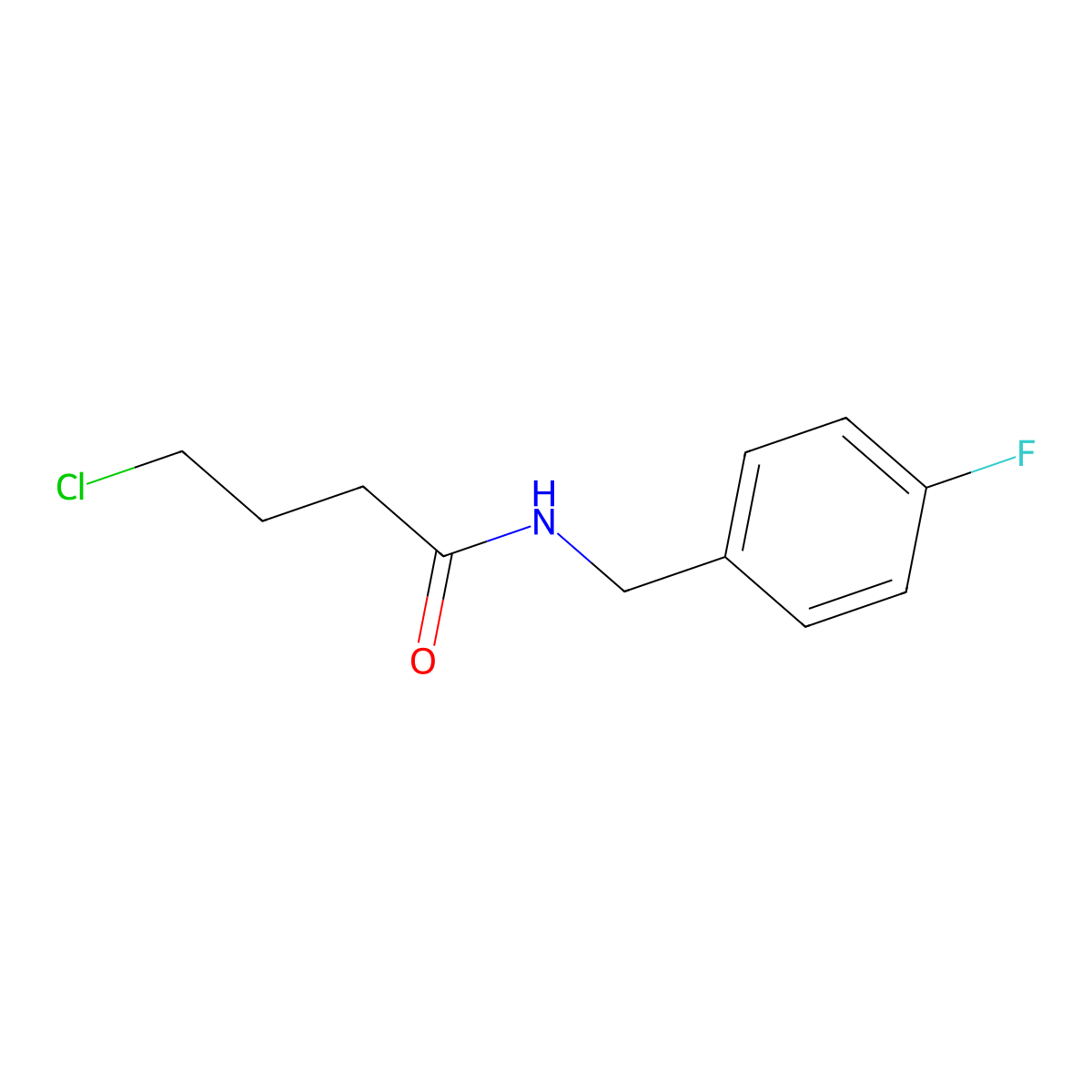 4-Chloro-N-(4-fluorobenzyl)butanamide molecular structure, CAS 541538-83-4