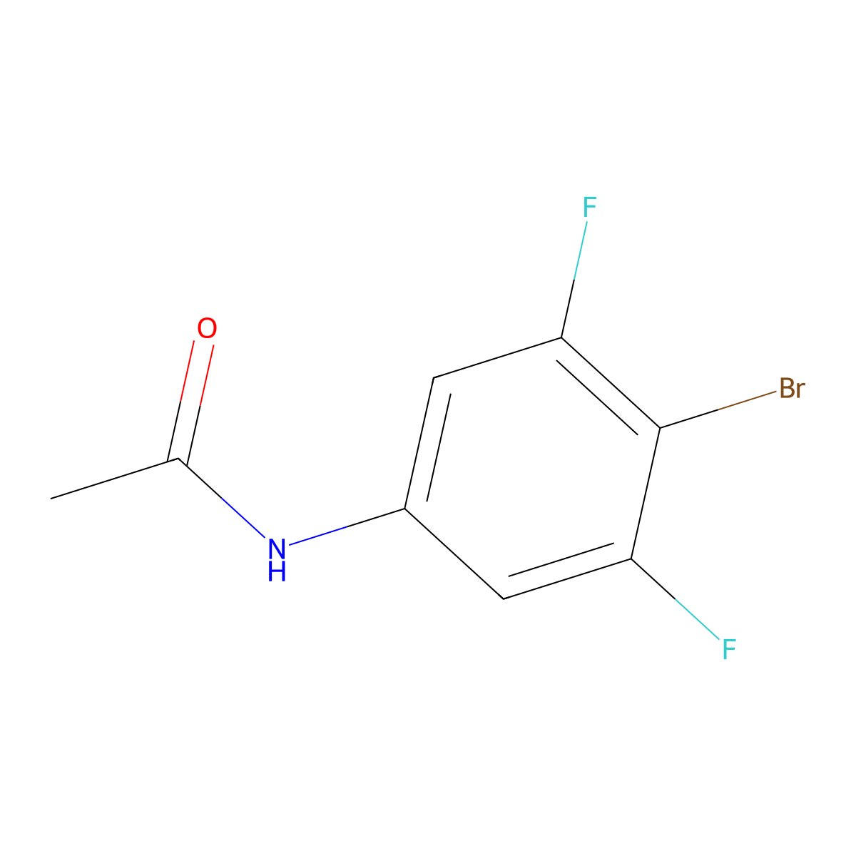 N-(4-bromo-3,5-difluorophenyl)acetamide molecular structure, CAS 541539-64-4