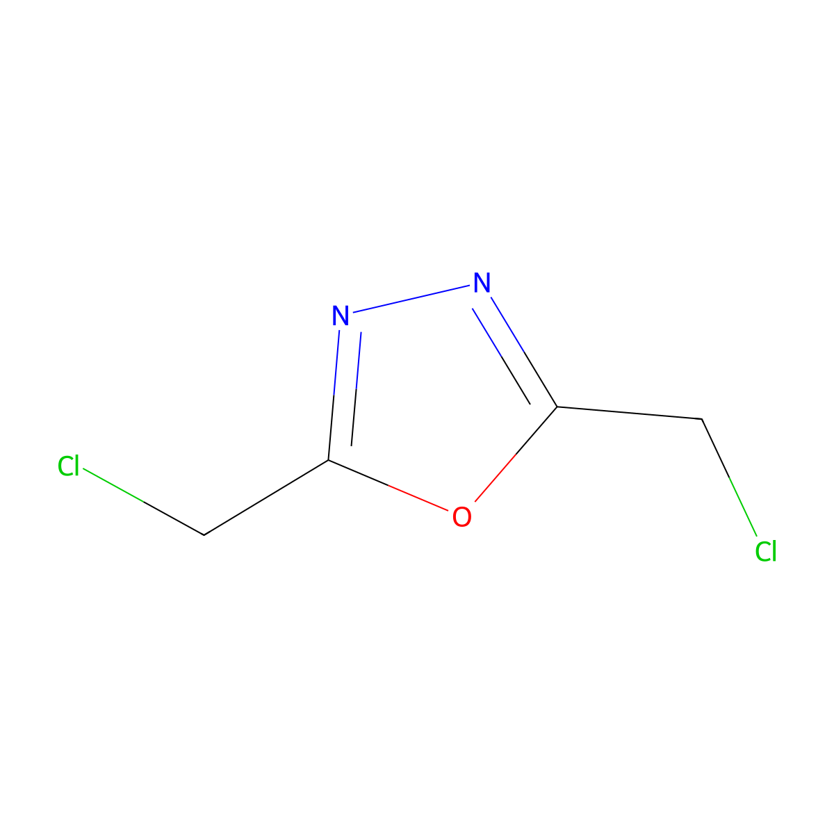 Bis(chloromethyl)-1,3,4-oxadiazole molecular structure, CAS 541540-90-3