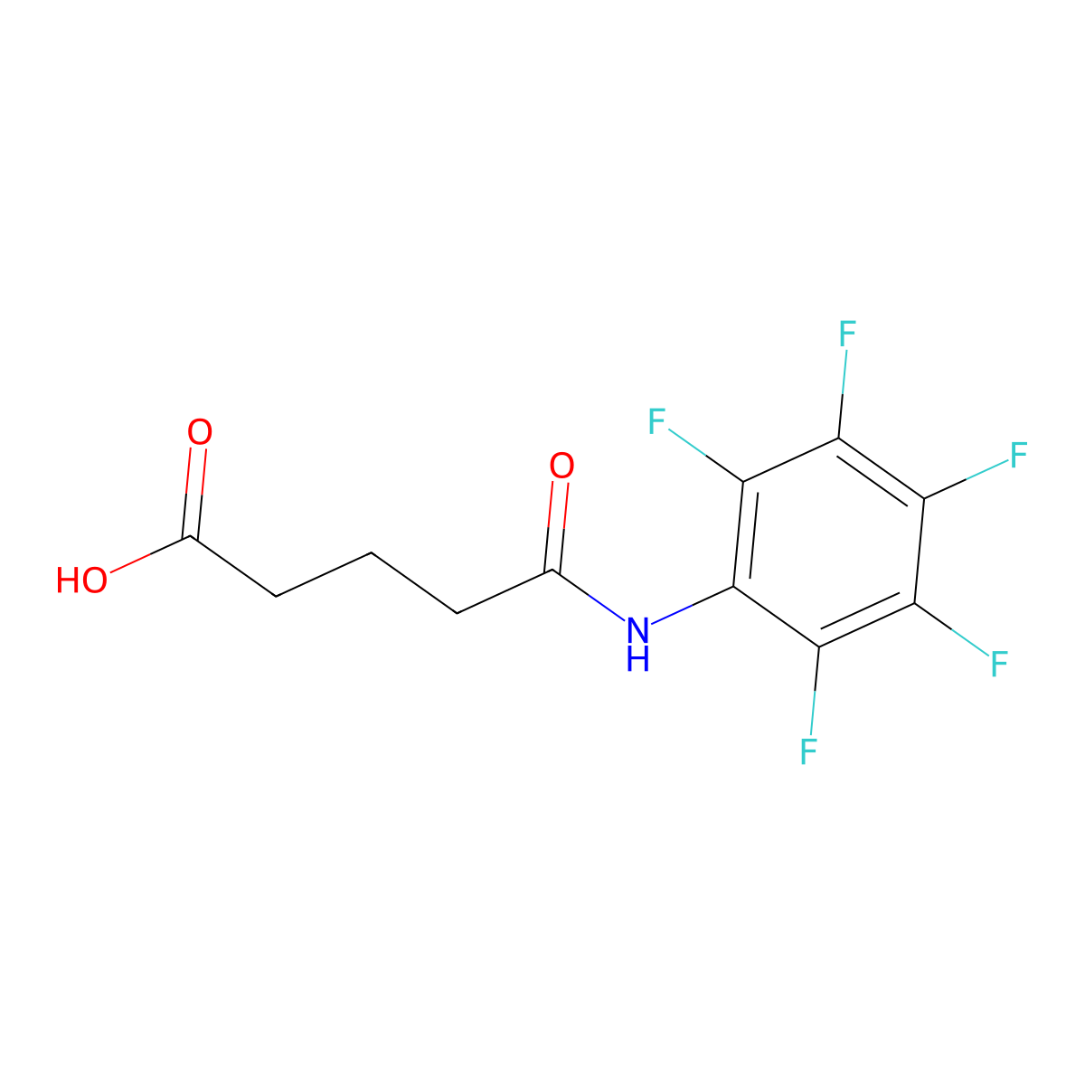 5-Oxo-5-(2,3,4,5,6-pentafluoroanilino)pentanoic acid molecular structure, CAS 541541-96-2