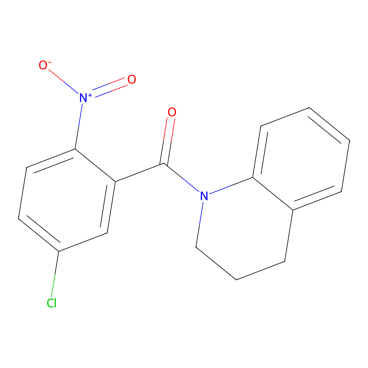 (5-chloro-2-nitrophenyl)-(3,4-dihydro-2H-quinolin-1-yl)methanone molecular structure, CAS 541541-97-3