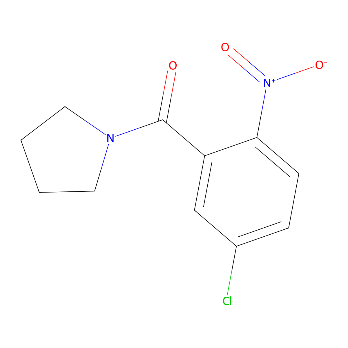 1-(5-Chloro-2-nitrobenzoyl)pyrrolidine molecular structure, CAS 541542-37-4