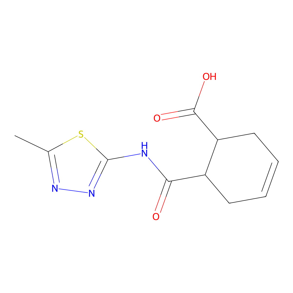 6-[(5-Methyl-1,3,4-thiadiazol-2-yl)carbamoyl]cyclohex-3-ene-1-carboxylic acid molecular structure, CAS 541543-31-1