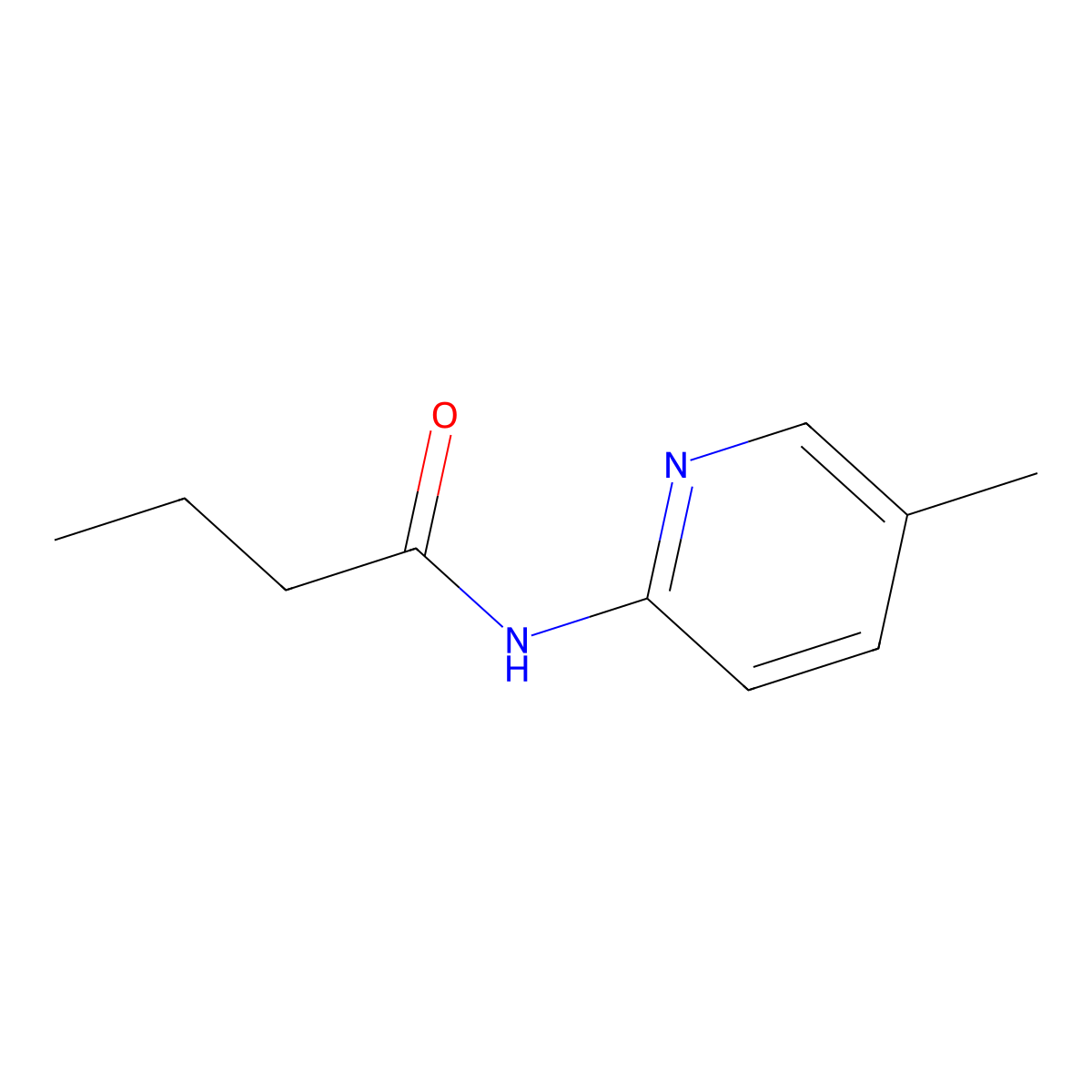 N-(5-methylpyridin-2-yl)butanamide molecular structure, CAS 541544-19-8