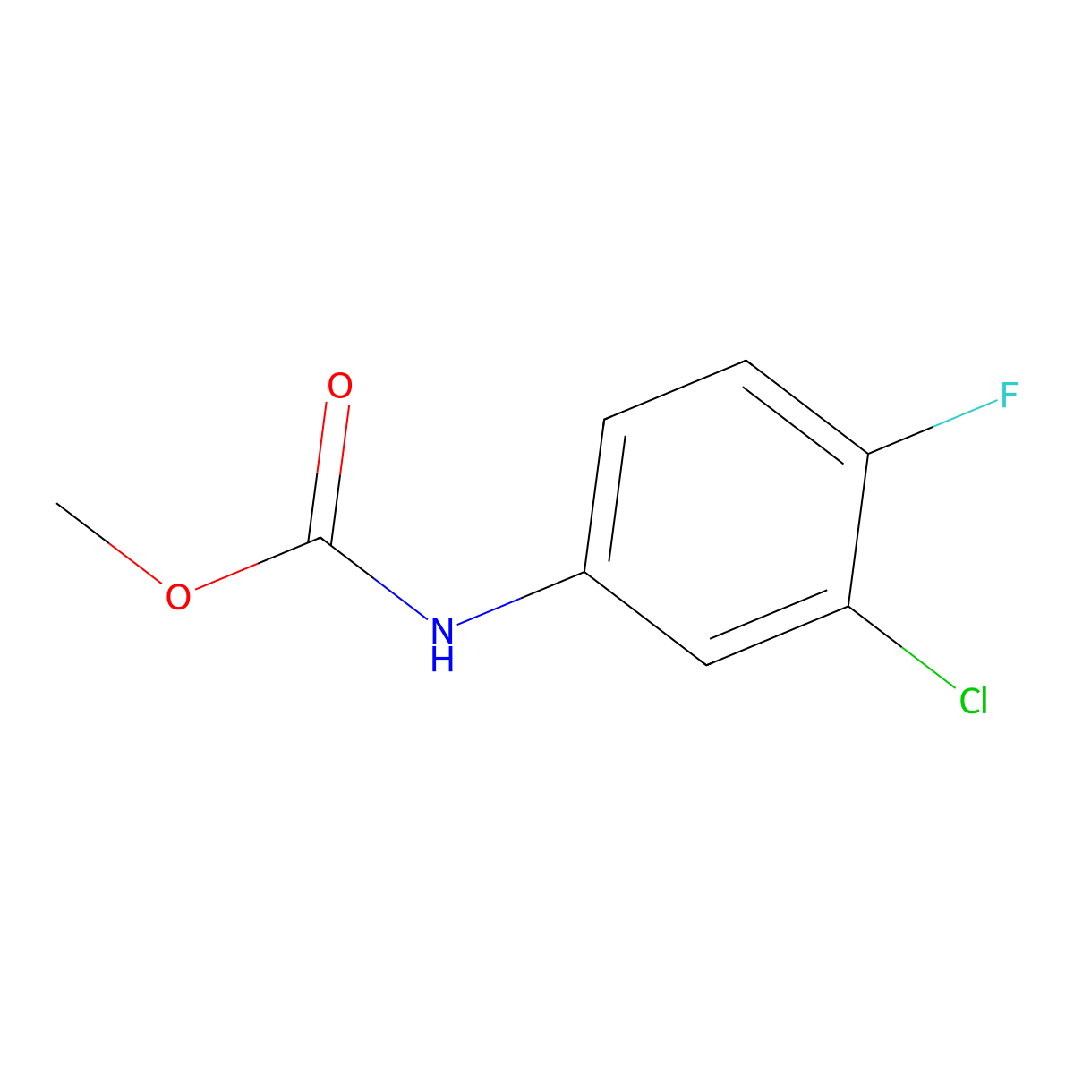 Methyl (3-chloro-4-fluorophenyl)carbamate molecular structure, CAS 541544-76-7
